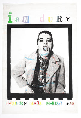 Poster for a lecture by Ian Dury