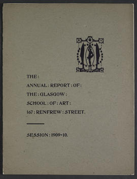 Annual Report 1909-10 (Front cover, Version 1)