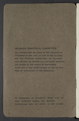 General prospectus 1908-1909 (Front cover, Version 2)