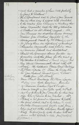 Minutes, Sep 1907-Mar 1909 (Page 51)