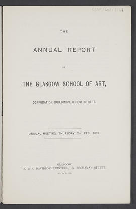Annual Report 1891-92 (Page 1)