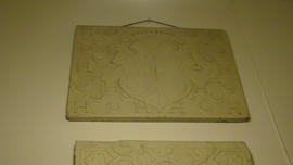 Plaster cast of armorial panel (Version 1)