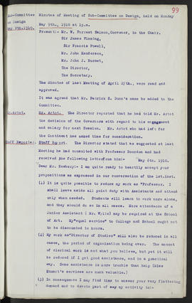 Minutes, May 1909-Jun 1911 (Page 99, Version 1)