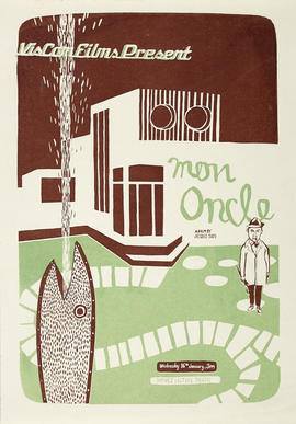 Poster for screening of film 'Mon Oncle', by Jacques Tati