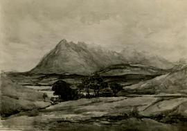 Photograph of the Cuillin Hills view painting