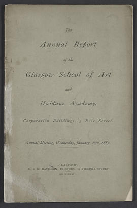 Annual Report 1885-86 (Front cover, Version 1)
