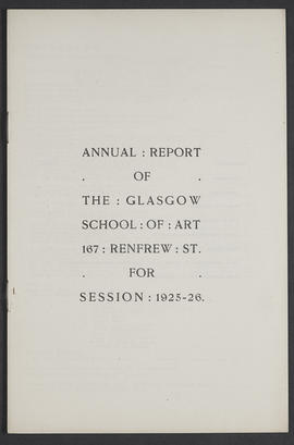 Annual Report 1925-26 (Page 1)