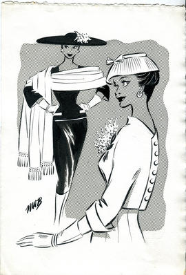 Fashion Illustrations and associated Press Cuttings by Margaret Oliver Brown (Part 10)