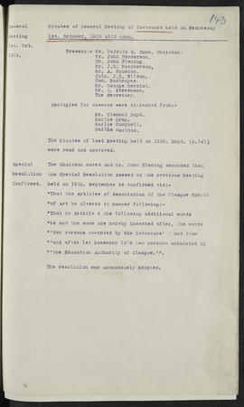 Minutes, Oct 1916-Jun 1920 (Page 143, Version 1)