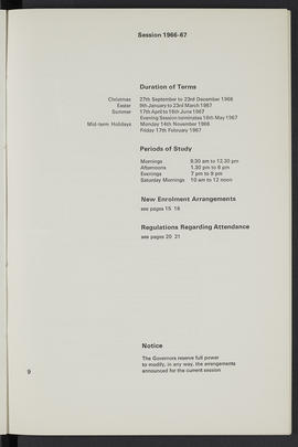 General prospectus 1966-1967 (Page 9)