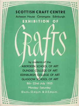 Poster for 'Exhibition of Crafts', Edinburgh