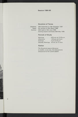 General prospectus 1964-1965 (Page 9)