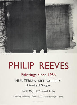 Poster for 'Philip Reeves - paintings since 1956' exhibition