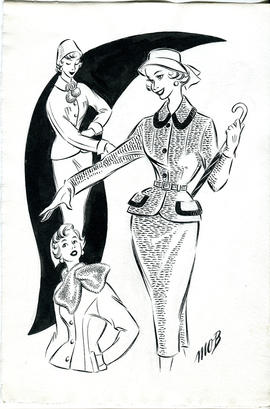 Fashion Illustrations and associated Press Cuttings by Margaret Oliver Brown (Part 16)