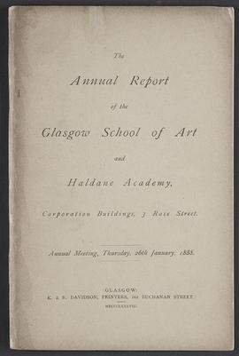 Annual Report 1886-87 (Front cover, Version 1)
