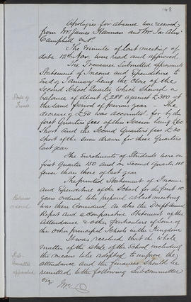 Minutes, Apr 1854-Mar 1882 (Page 148, Version 1)