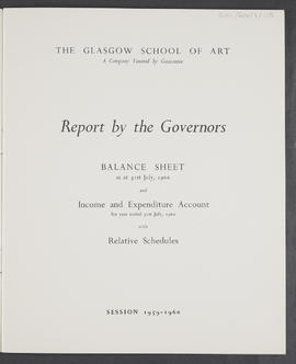 Annual Report and Accounts 1959-60 (Flyleaf, Page 1, Version 1)