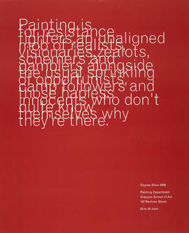 Poster for Degree Show 2000