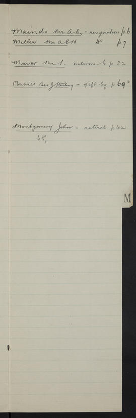 Minutes, Oct 1931-May 1934 (Index, Page 12, Version 1)