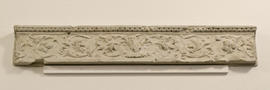 Plaster cast of lintel piece with palmette corners and symmetric floral ornaments (Version 1)