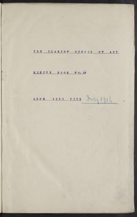 Minutes, Jun 1914-Jul 1916 (Flyleaf, Page 3, Version 1)