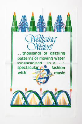 Waltzing Waters tea towel