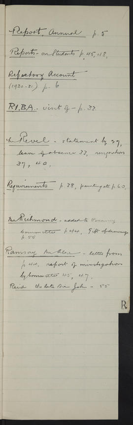Minutes, Oct 1931-May 1934 (Index, Page 18, Version 1)