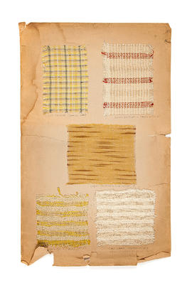 Card of woven samples