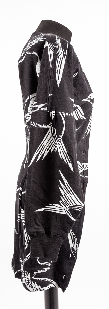 Black and white button dress, by The Cloth · 1983-1987