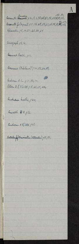 Minutes, Oct 1934-Jun 1937 (Index, Page 1, Version 1)