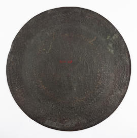 Large brass circular plate with elephant (Version 2)