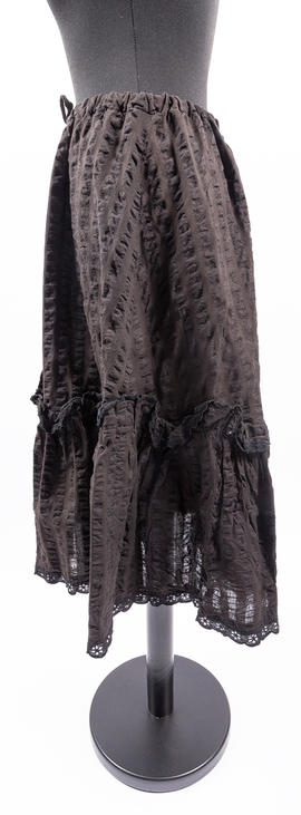 Black seersucker tiered skirt (Version 2)