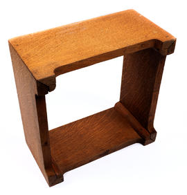 Wooden stool with embroidered top (Version 4)