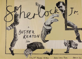 Poster for a film screening of 'Sherlock Jr'