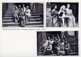 Printed page of photographs featuring female students