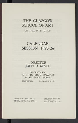 General prospectus 1925-1926 (Page 1)