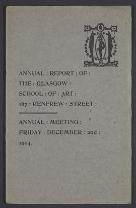 Annual Report 1903-04 (Front cover, Version 1)