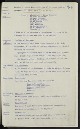 Minutes, Oct 1916-Jun 1920 (Page 144, Version 1)