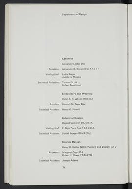 General prospectus 1970-1971 (Page 74)
