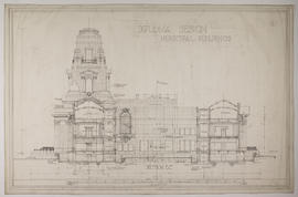 Diploma design: Municipal buildings - section CC