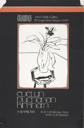 Poster for exhibition 'Drawings: Evelyn Buchanan Kirkham', Glasgow