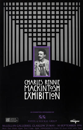 Poster for an exhibition of work by Charles Rennie Mackintosh