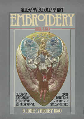 Poster for an exhibition of embroidery work from 1894 to 1920