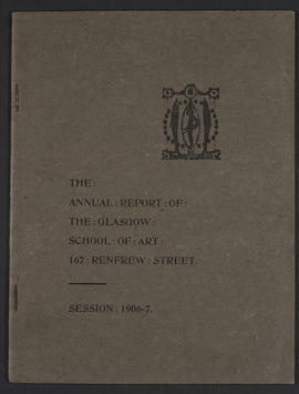 Annual Report 1906-07 (Front cover, Version 1)