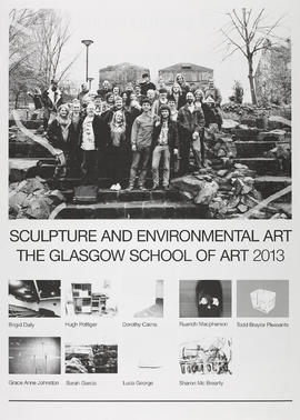 Poster for an exhibition by Sculpture and Environmental Art students at The Glasgow School of Art...