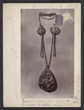 Beaten silver pendant