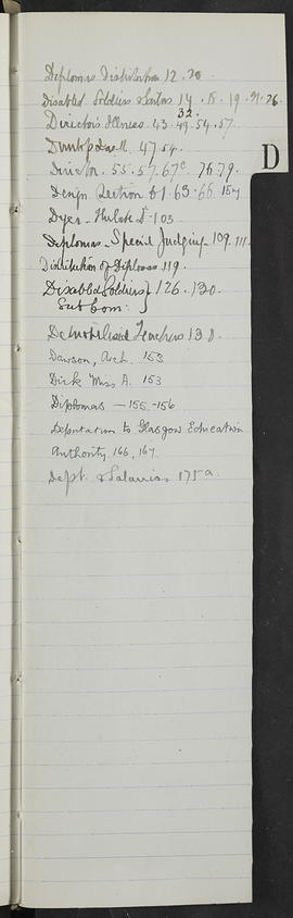 Minutes, Oct 1916-Jun 1920 (Index, Page 4, Version 1)