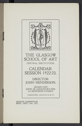 General prospectus 1922-23 (Page 1)