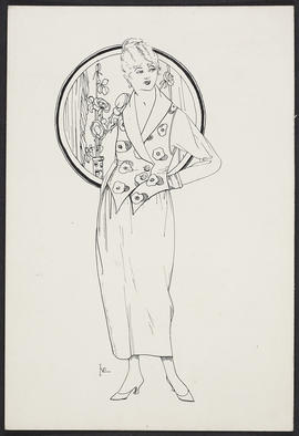 Woman with flowery waistcoat