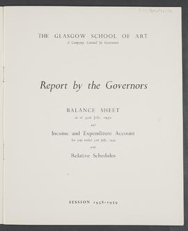 Annual Report and Accounts 1958-59 (Flyleaf, Page 1, Version 1)